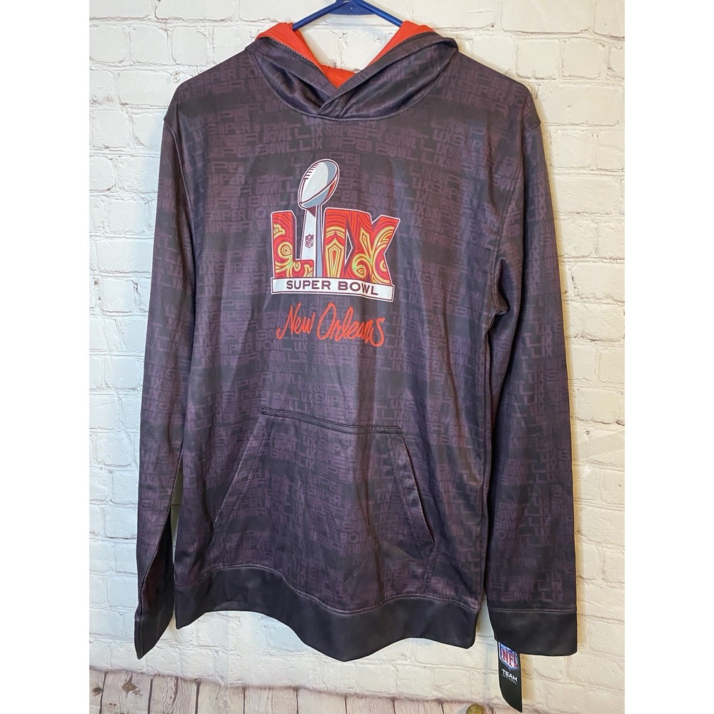 Youth‎ 2025 Super Bowl LIX 59 Pinnacle Drop Shoulder Pullover  Hoodie XL
